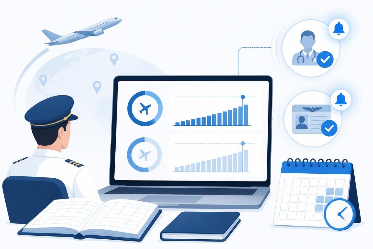 Flight time limits and medical tracking