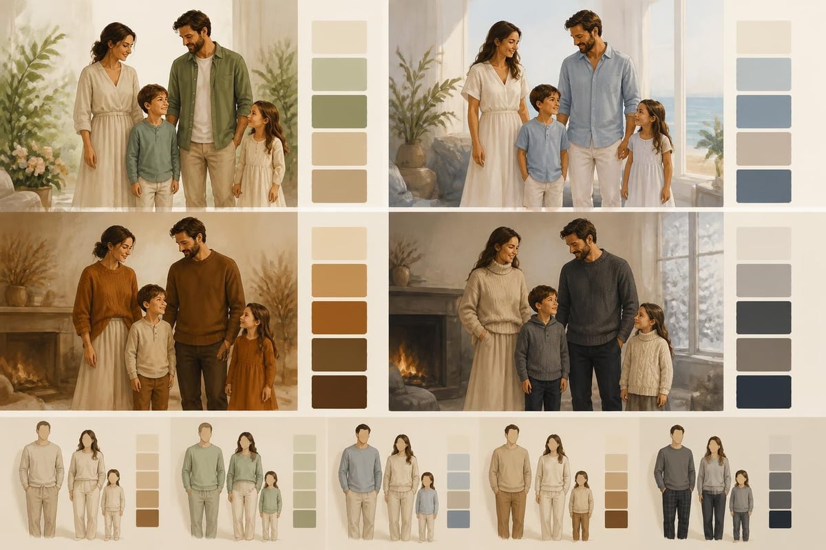 Family photoshoot outfit coordination