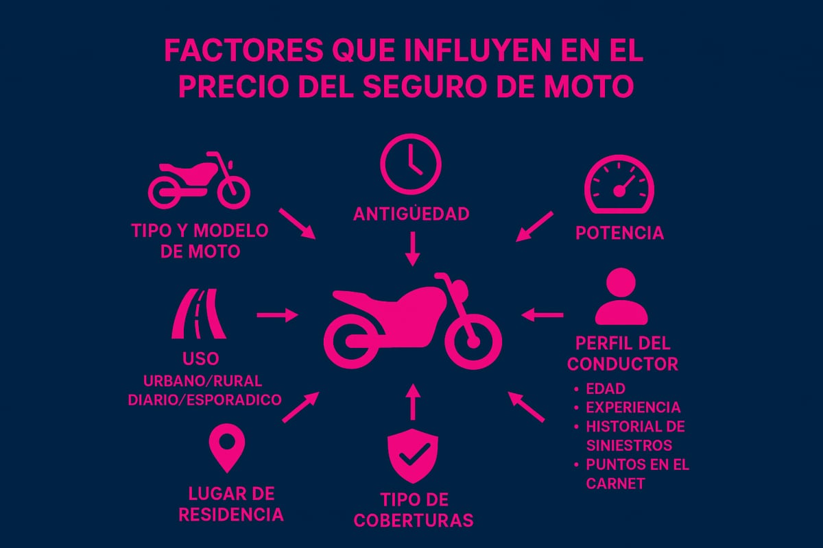 Calcular Seguro Moto: Guía Esencial para 2026 1 Factores que influyen en el precio del seguro de moto