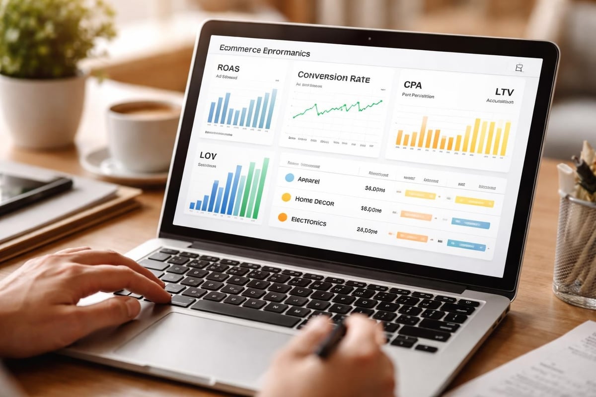 Ecommerce PPC metrics dashboard
