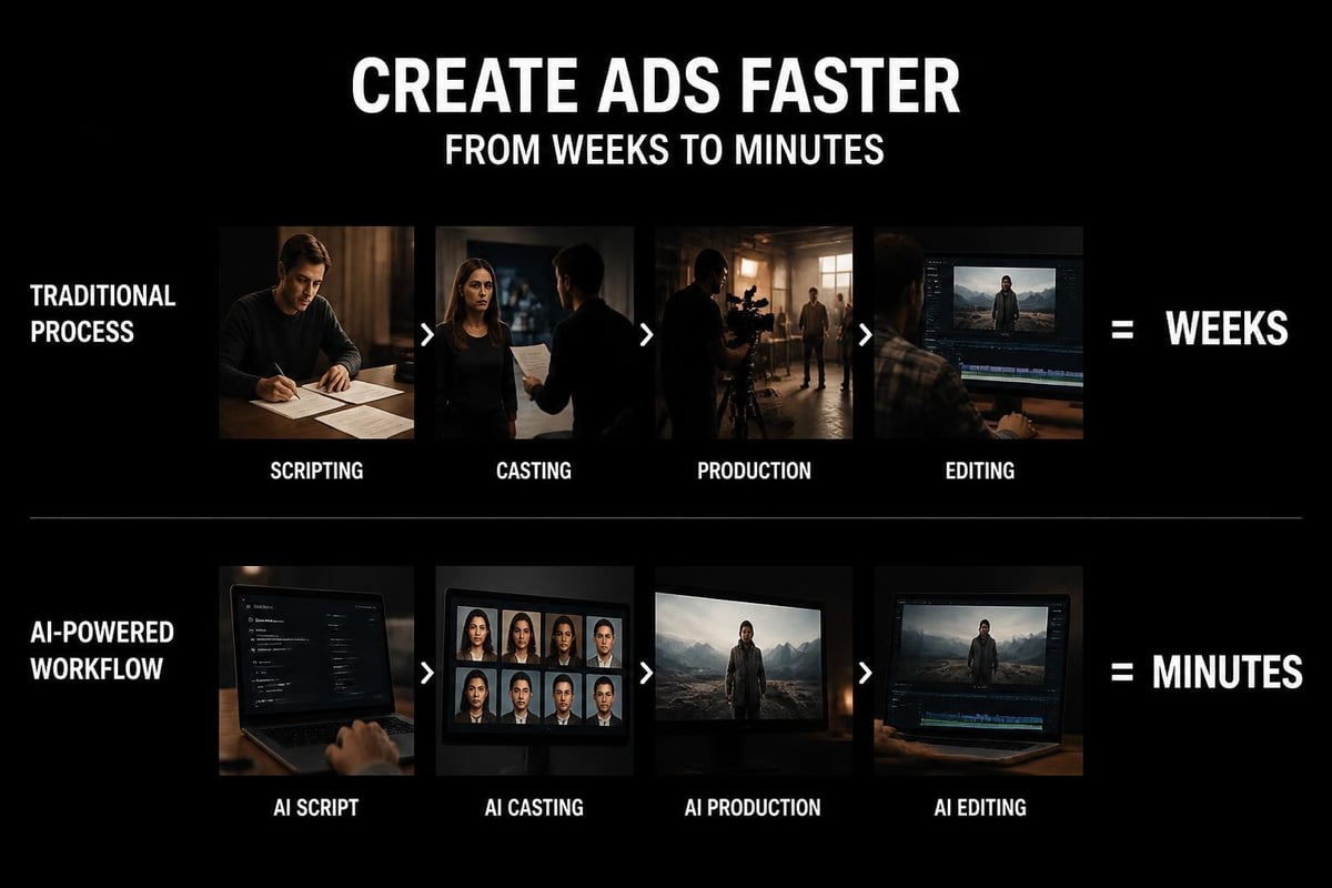AI advertising workflow comparison