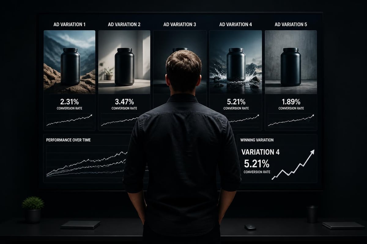 AI ad testing methodology