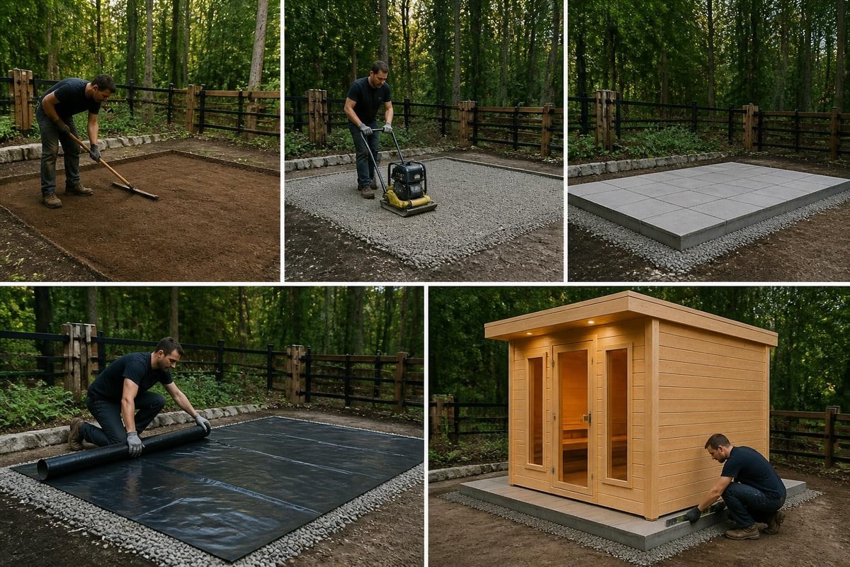 Sauna foundation preparation
