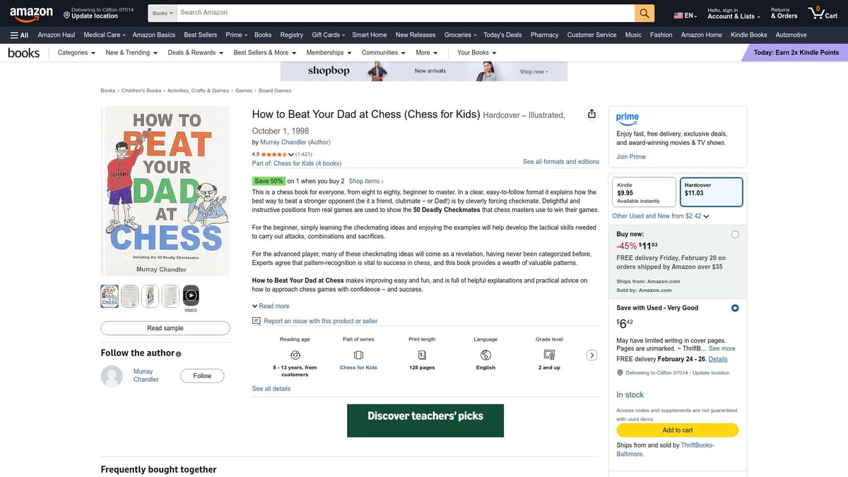 Top Good Chess Books for Beginners to Read in 2026 - How to Beat Your Dad at Chess by Murray Chandler