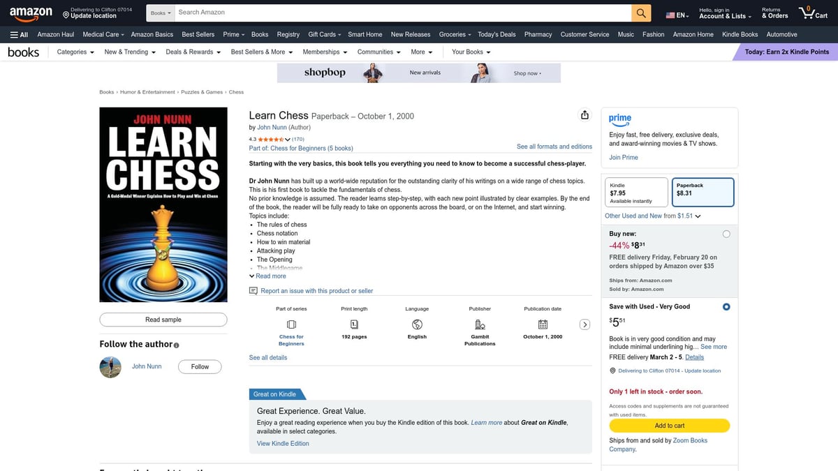 Top Good Chess Books for Beginners to Read in 2026 - Learn Chess by John Nunn