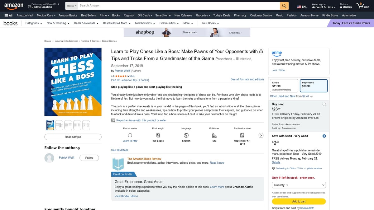 Top Good Chess Books for Beginners to Read in 2026 - Learn To Play Chess Like A Boss by Patrick Wolff