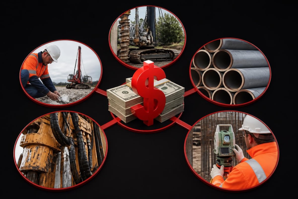 Piling project cost breakdown