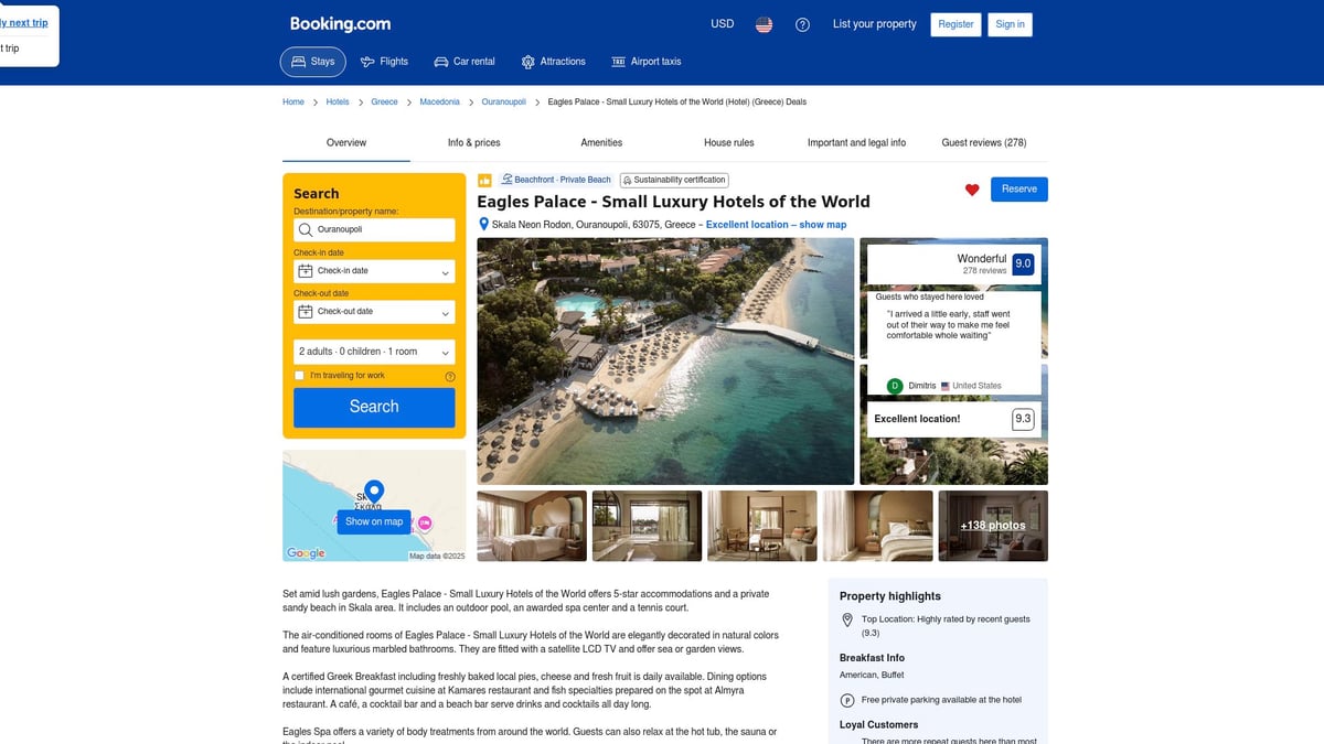 Top 9 European All Inclusive Resorts to Book in 2026 - 1. Eagles Palace, Greece
