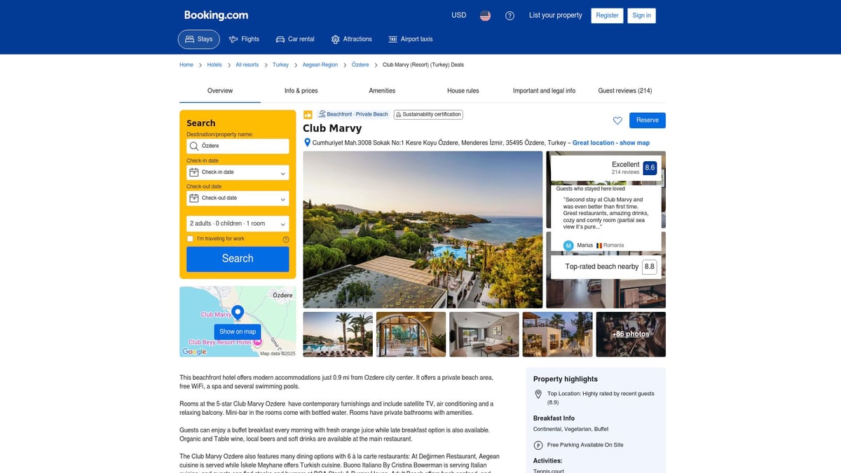 Top 9 European All Inclusive Resorts to Book in 2026 - 4. Club Marvy, Turkey