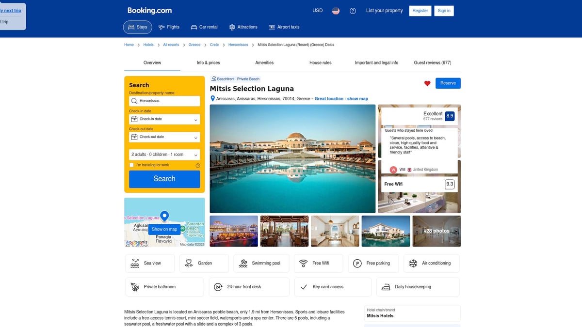 Top 9 European All Inclusive Resorts to Book in 2026 - 9. Mitsis Laguna Resort & Spa, Crete