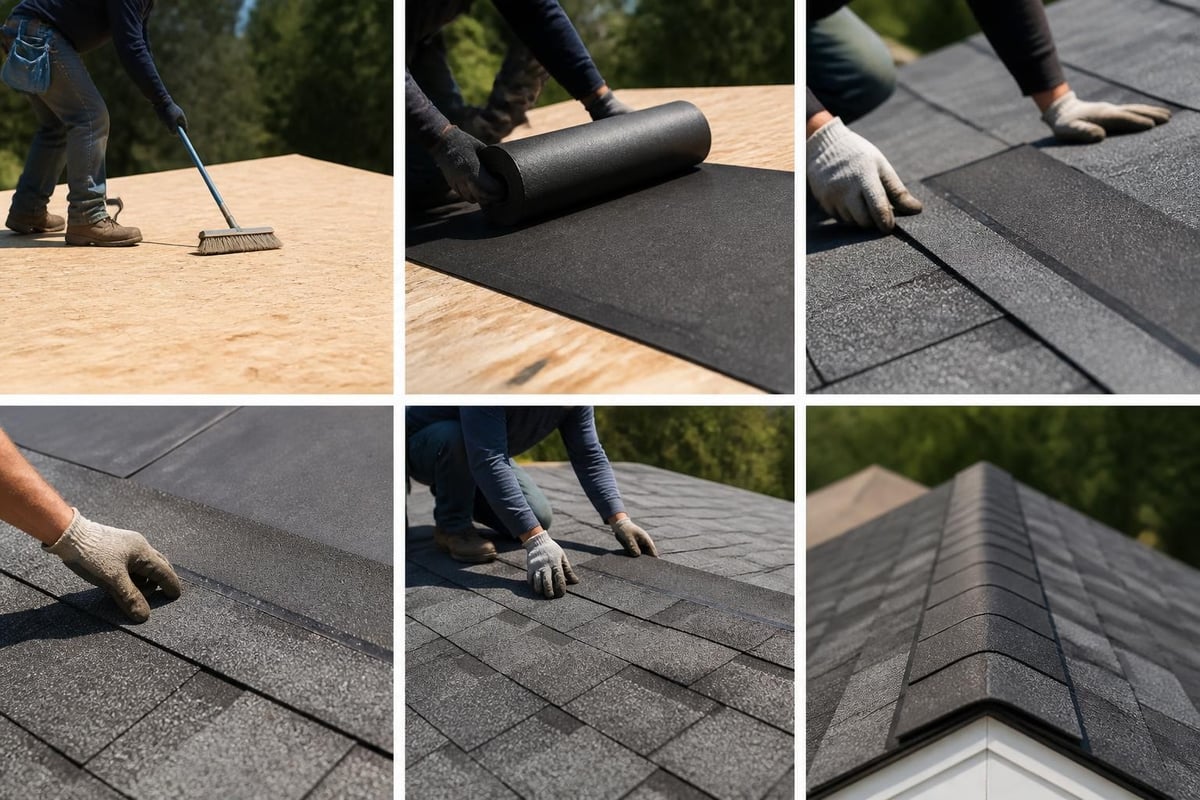 Proper shingle installation sequence