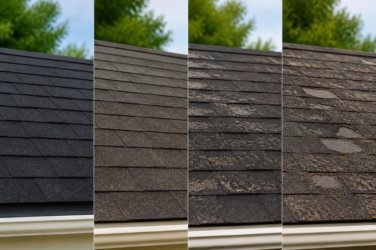 Shingle aging and maintenance indicators