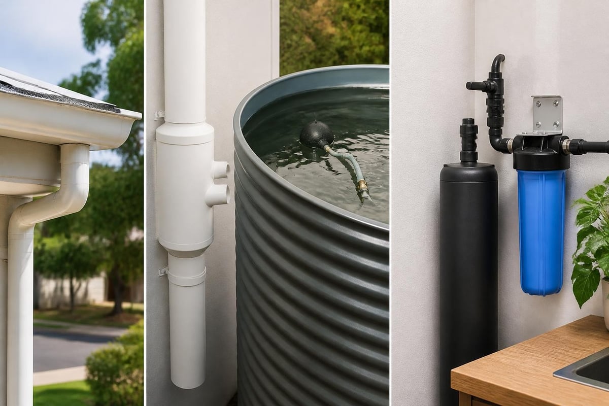 Tank water filter stages
