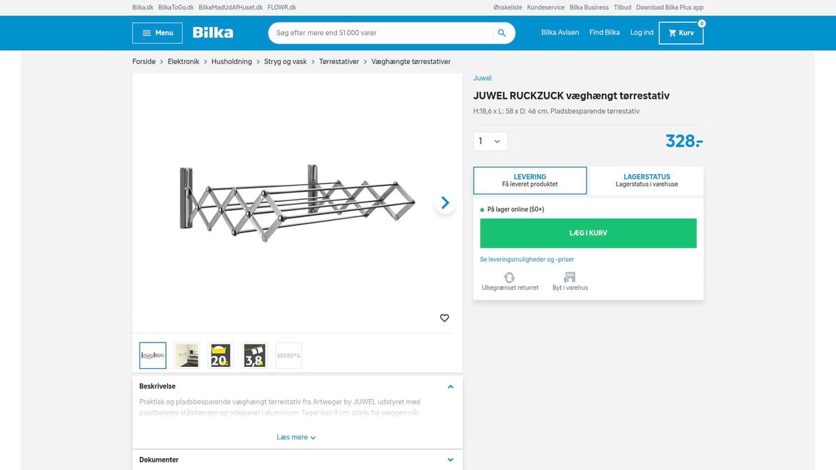 8 Smarte Tørrestativ Indendørs Til Effektiv Tørring 2026 - Juwel væghængt tørrestativ