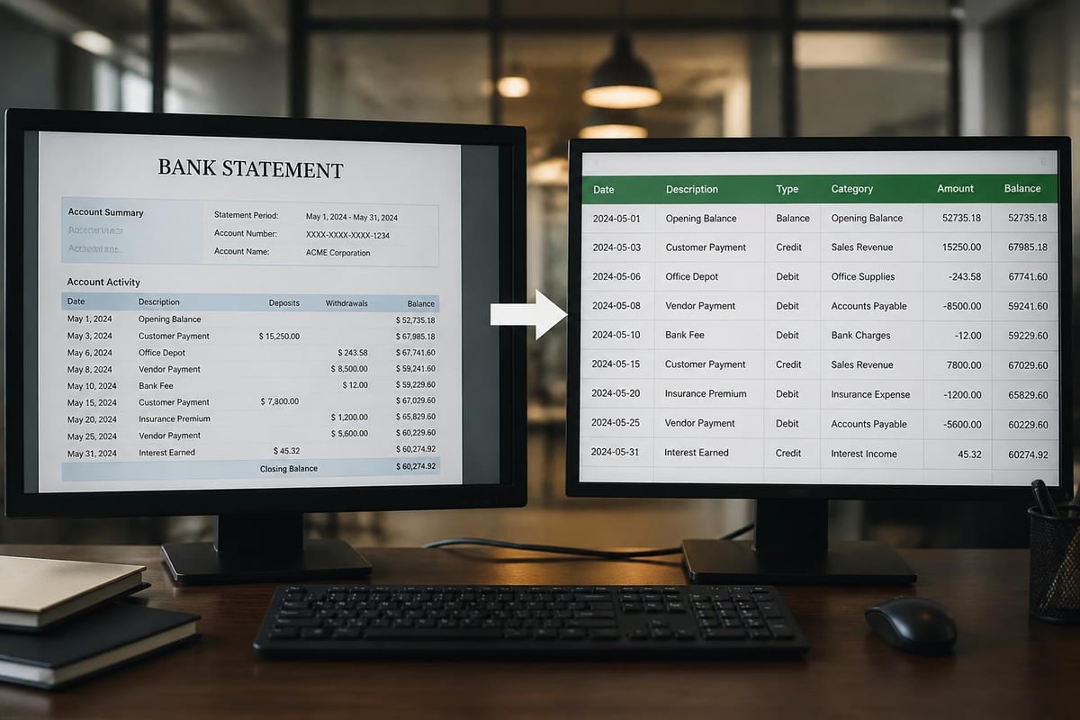 PDF to spreadsheet conversion