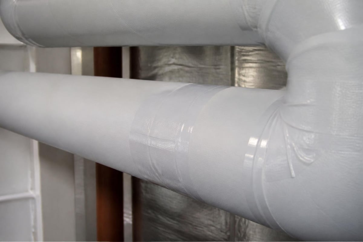 Vapor barrier tape application