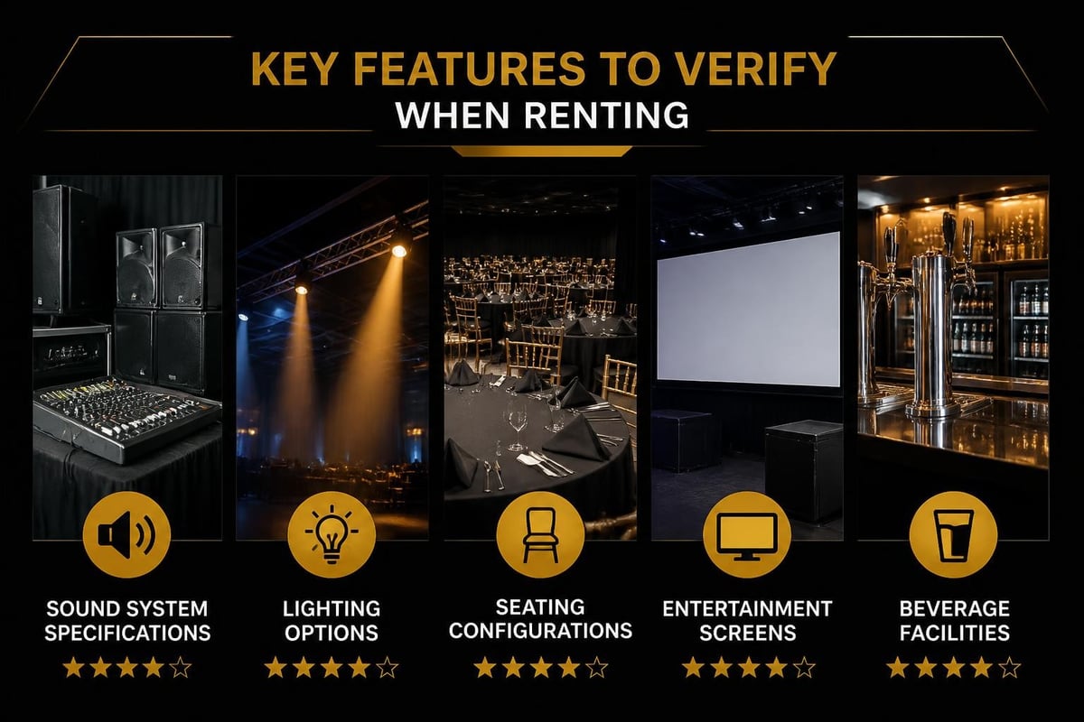 Party bus amenity checklist
