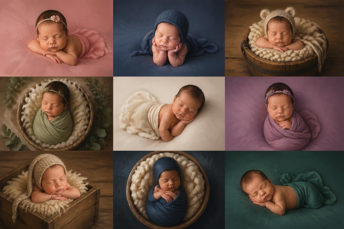 Small photoshoot setup variations