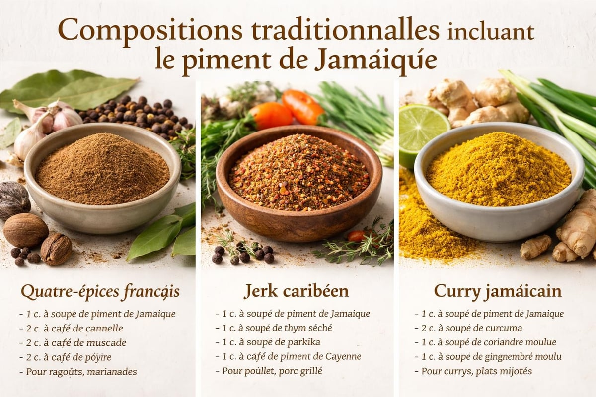 Mélanges d'épices avec piment de Jamaïque