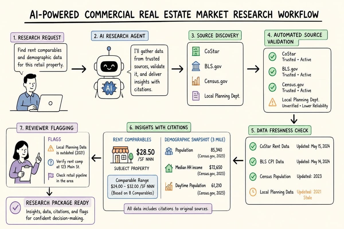 Market research verification workflow