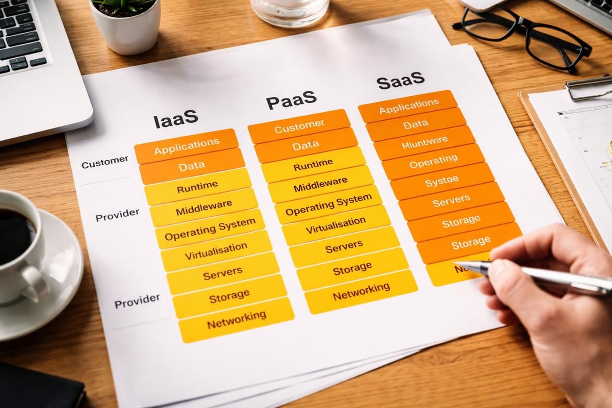 Cloud service models comparison