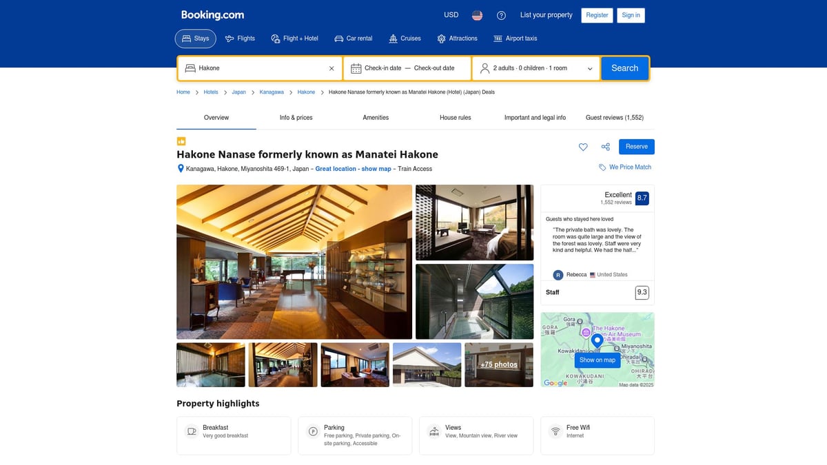 Top 10 Hakone Private Onsen Ryokan Retreats for 2025 - Hakone Nanase (Manatei Hakone)