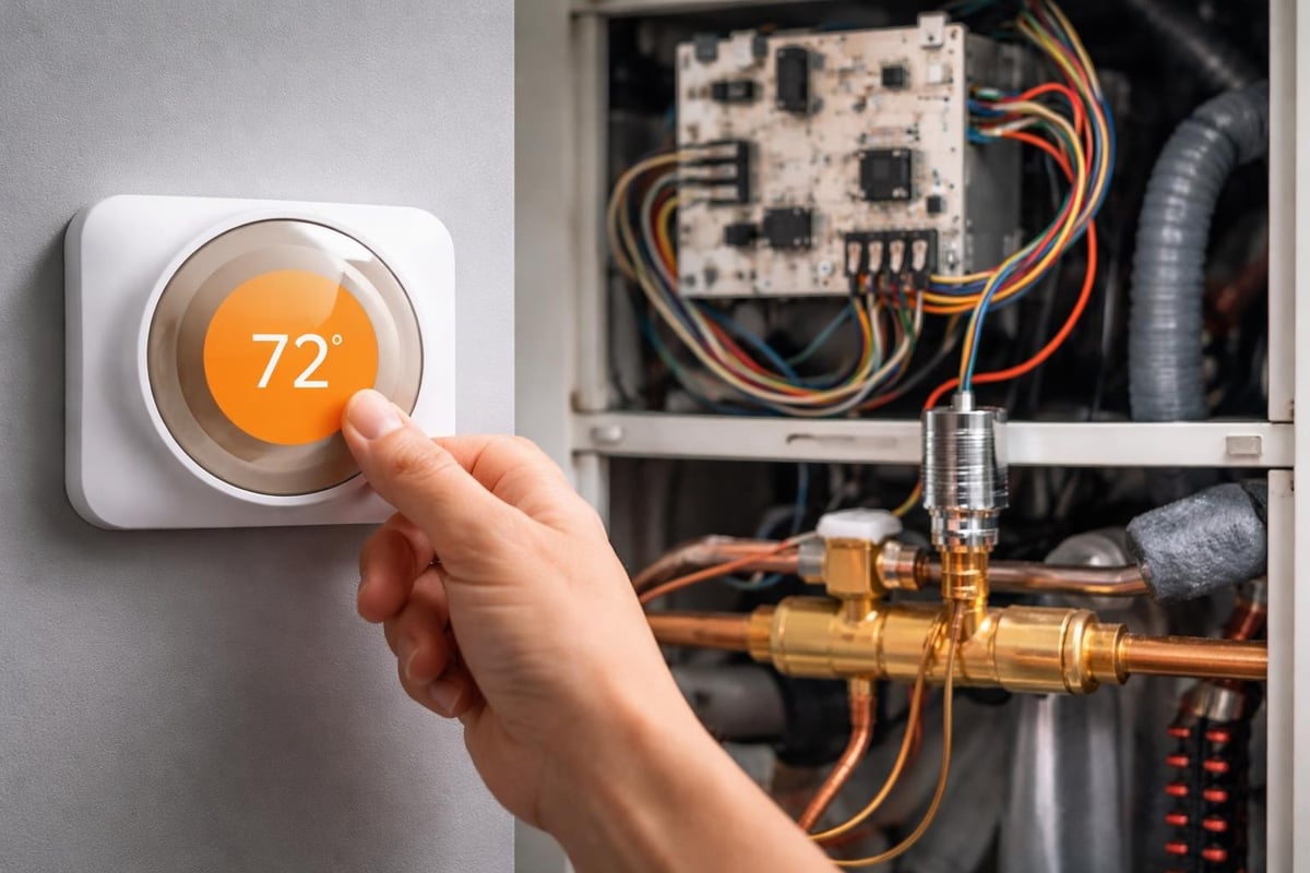 Heat pump control system components
