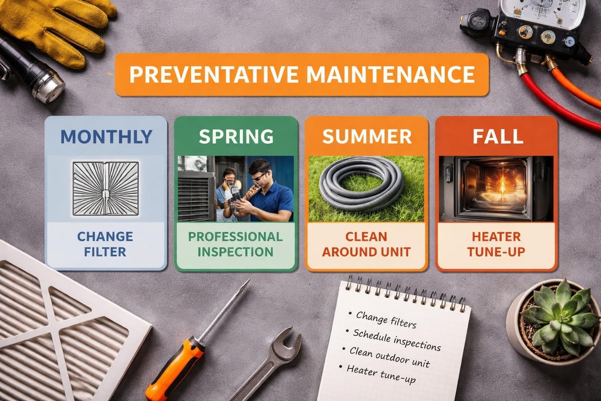 Annual heat pump maintenance schedule