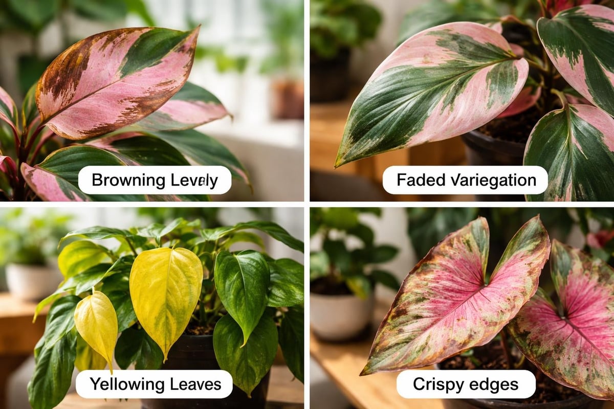 Common problems in pink houseplants