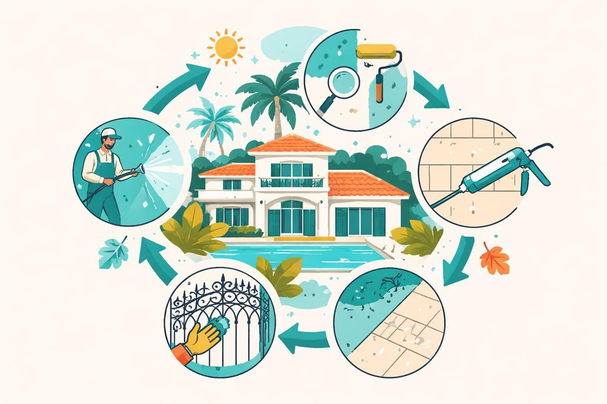 Villa exterior maintenance schedule