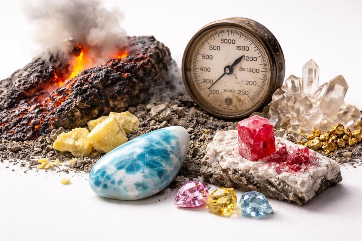 Geological formation of rare gemstones