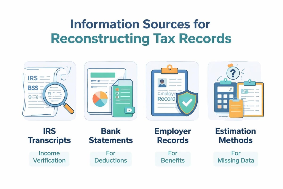 Documentation sources for back tax preparation