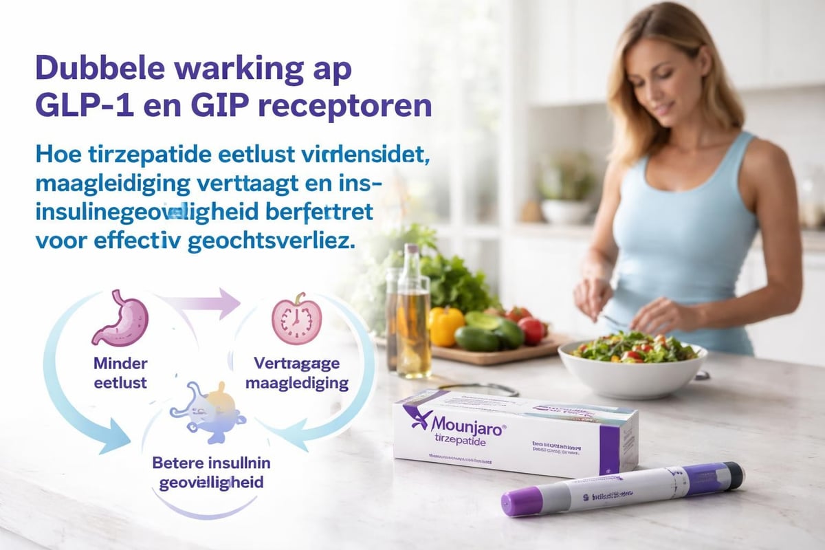 Dubbele werking GLP-1 en GIP receptoren