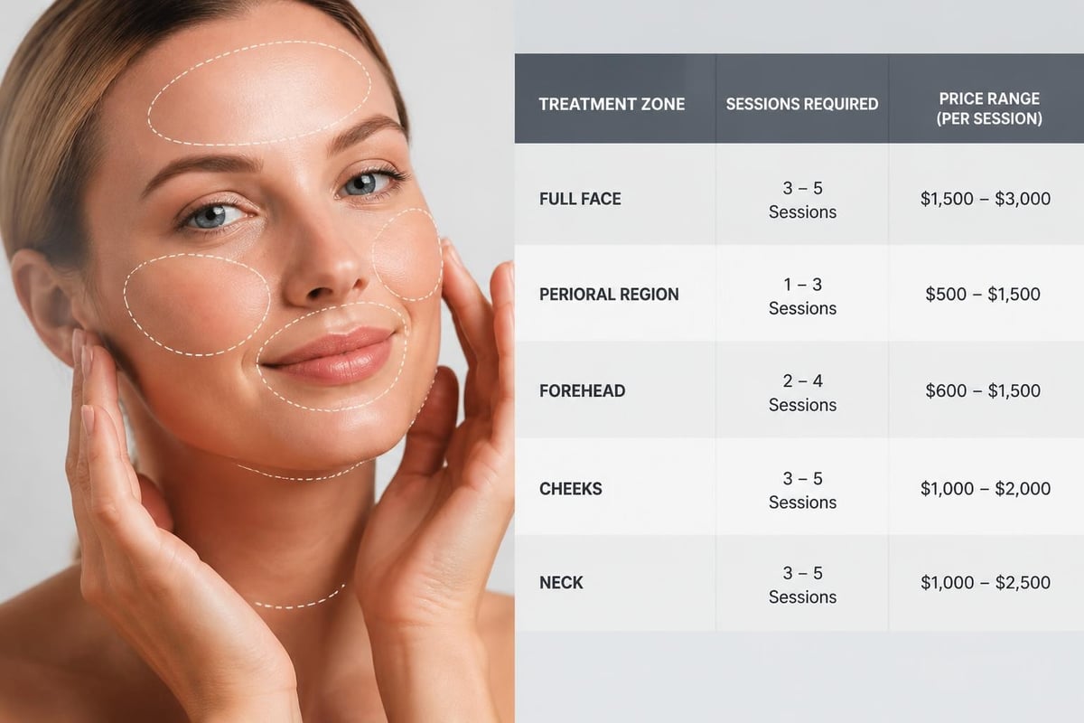 Treatment area pricing breakdown