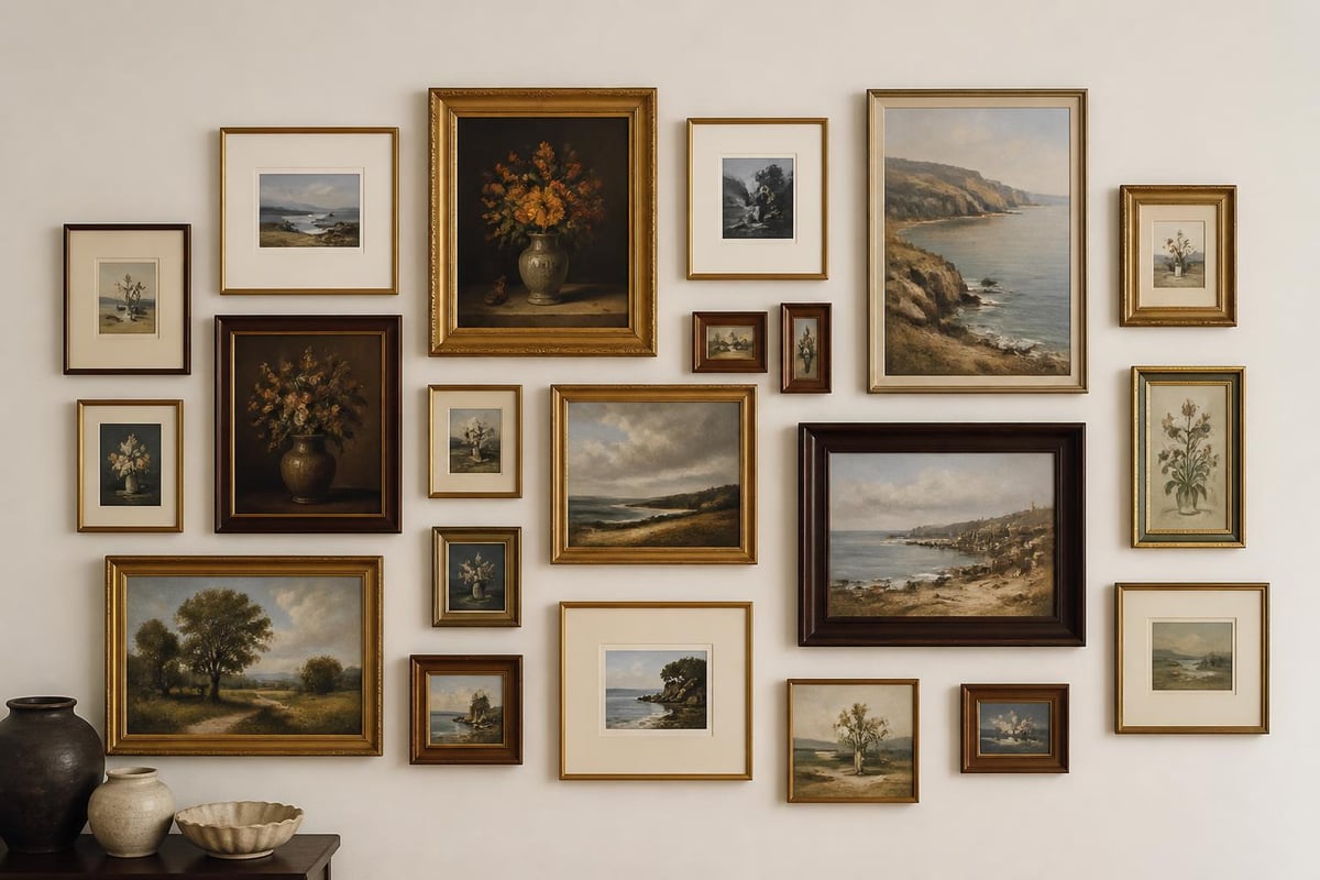Maximalist wall art arrangement principles