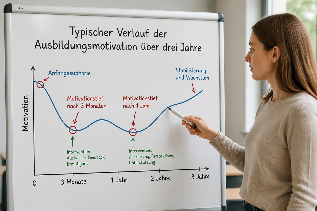 Motivationskurve während der Ausbildung