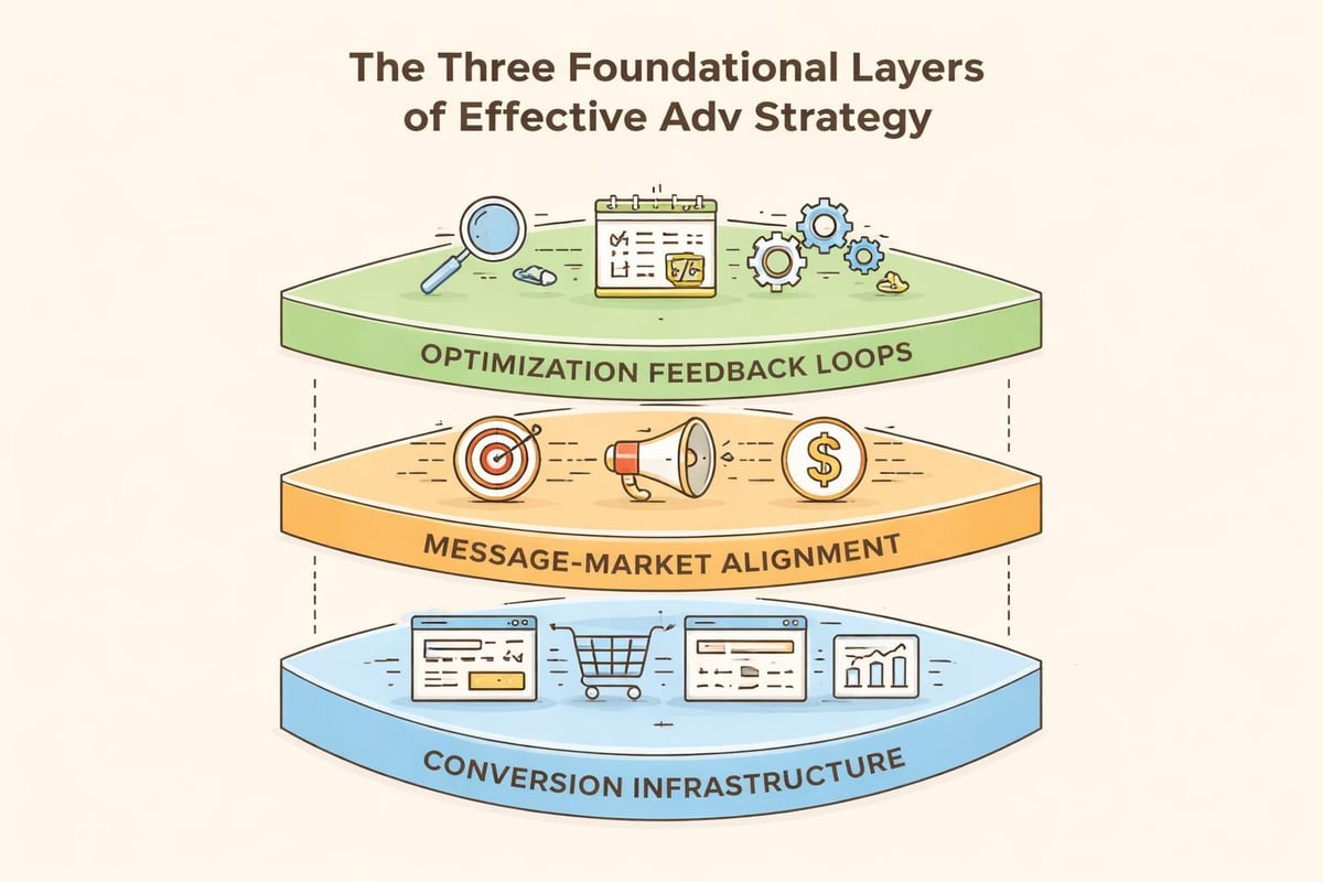 Advertising infrastructure layers