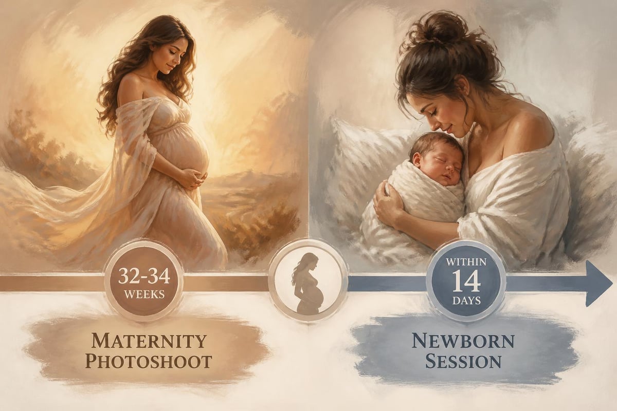 Timeline planning for maternity and newborn sessions
