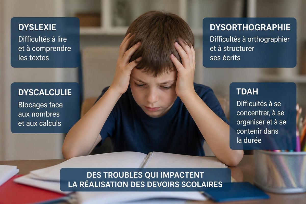 Troubles d'apprentissage et devoirs