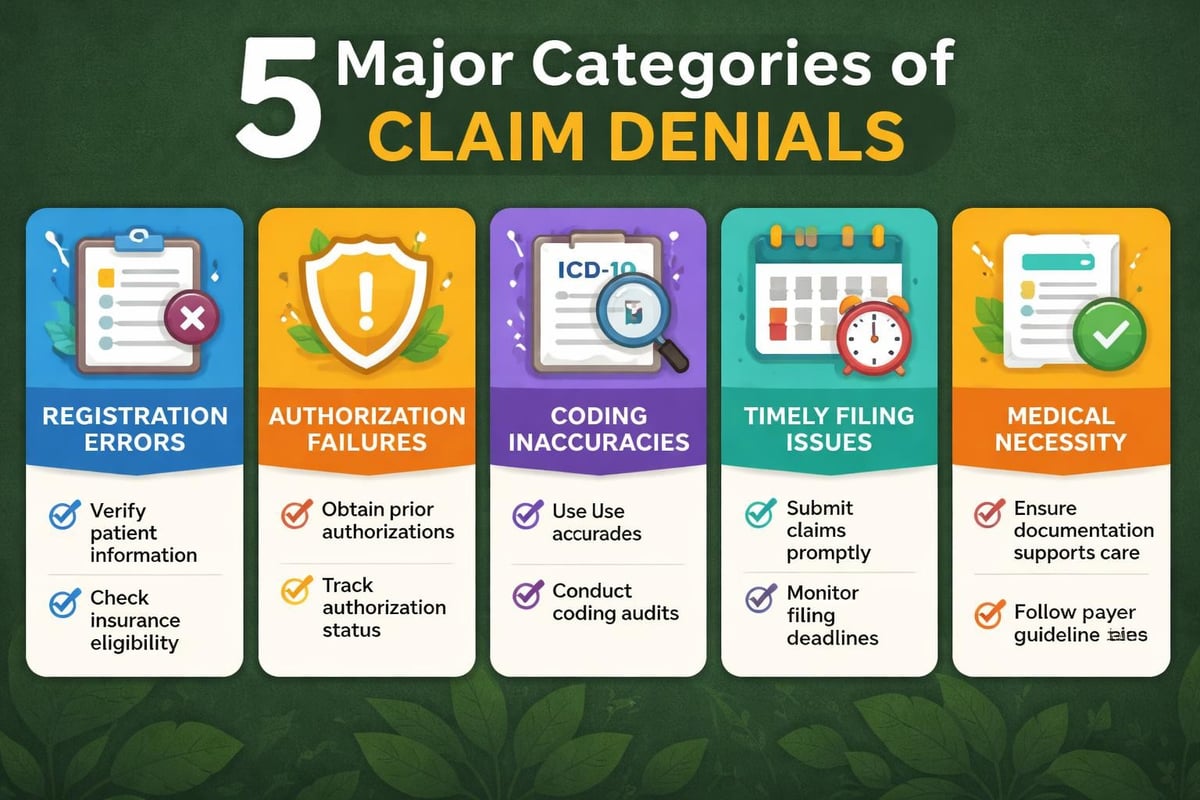 Common claim denial categories