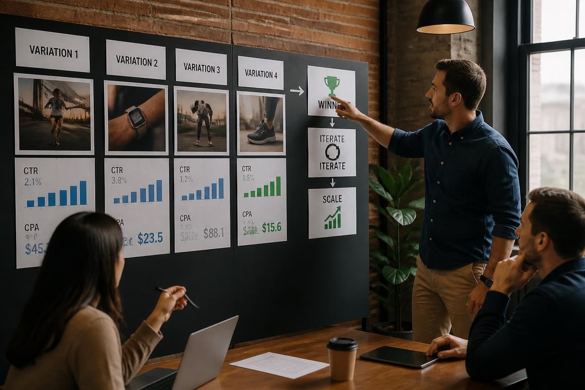 Ad creative testing framework