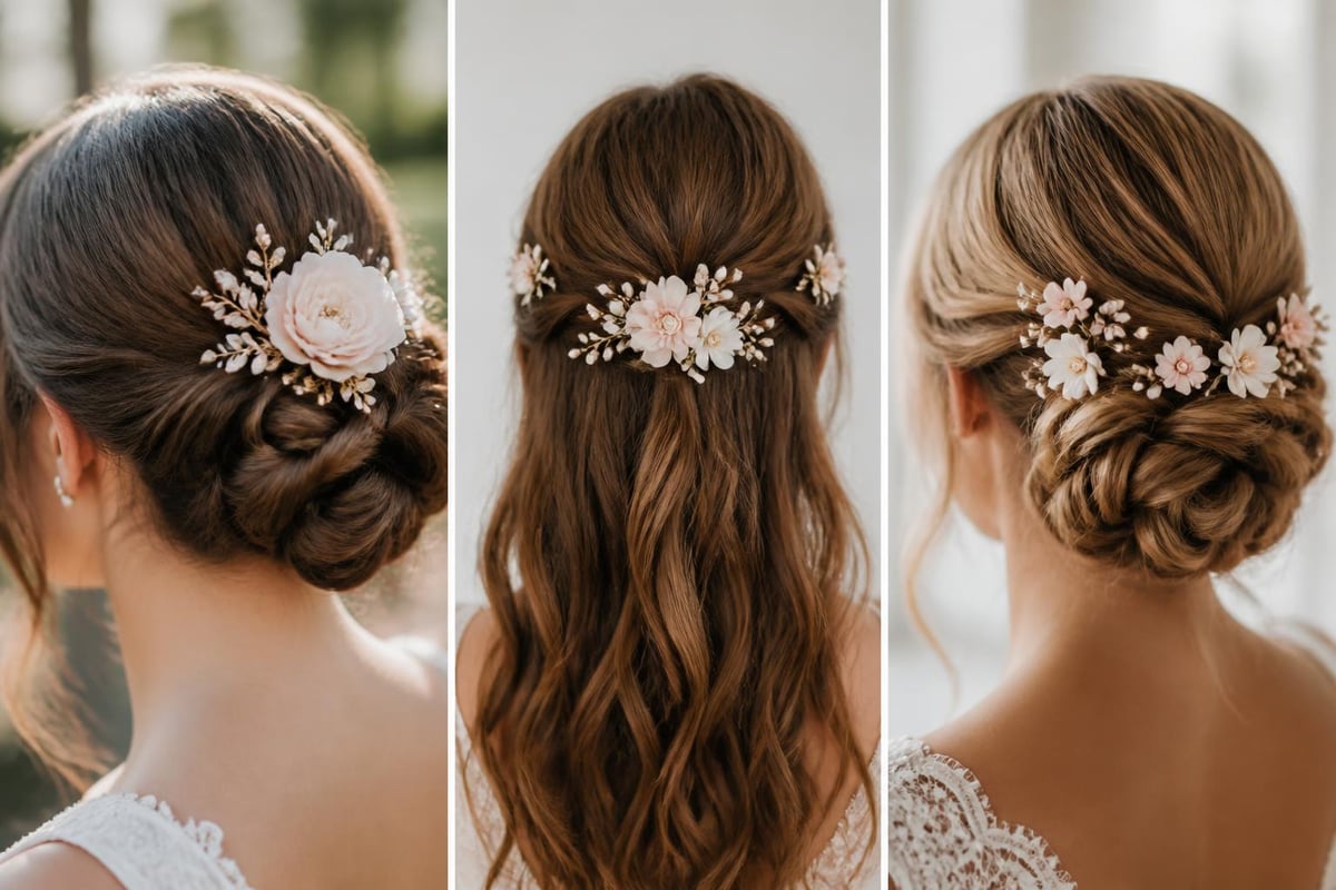 Formal floral barrette arrangement
