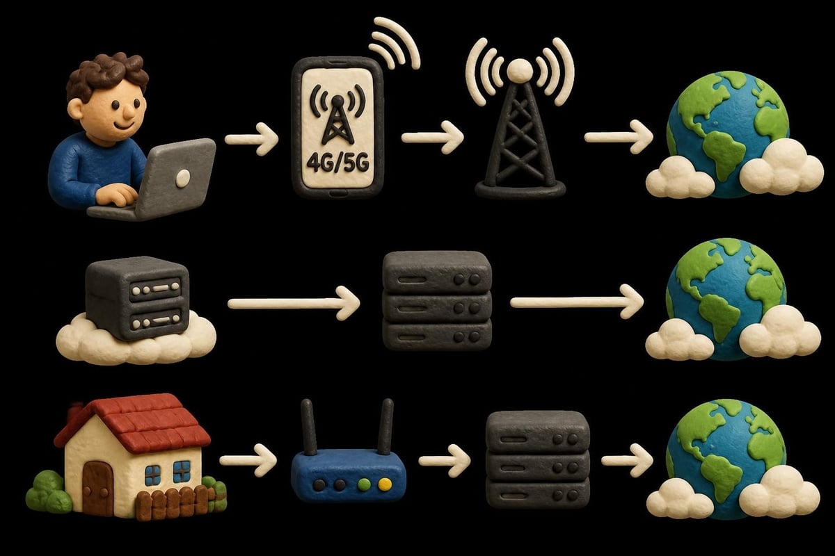 Mobile proxy routing architecture
