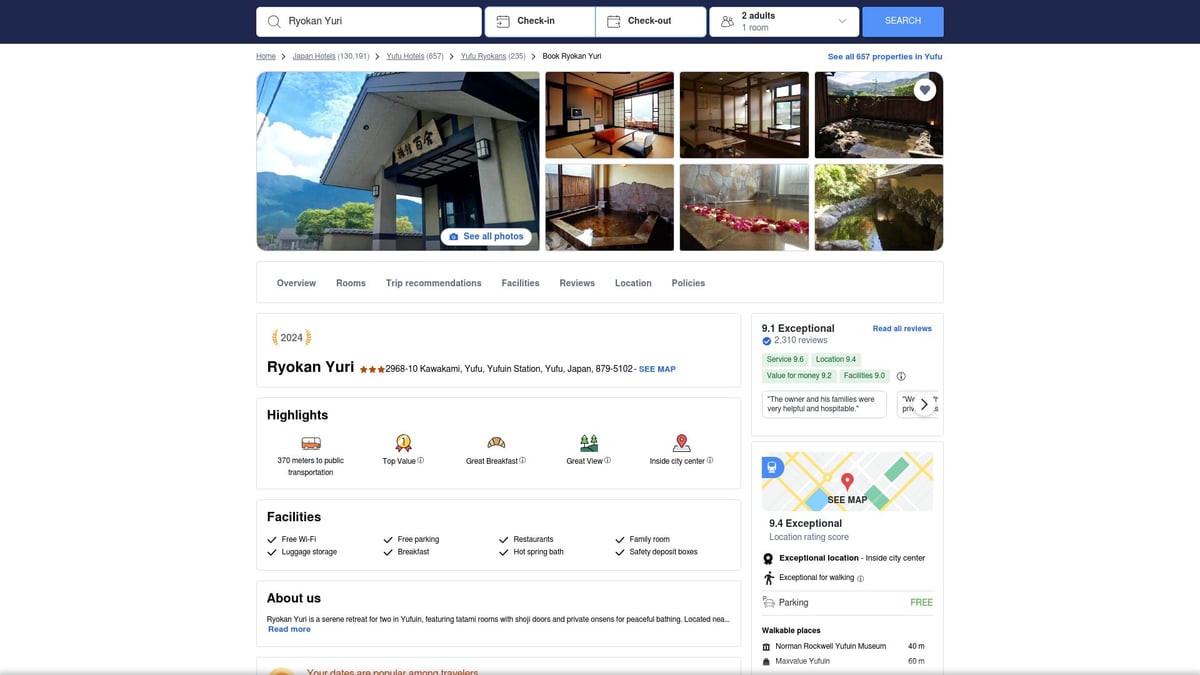 8 Private Onsen Ryokan Retreats in Japan to Book in 2025 - Ryokan Yuri – Yufuin, Oita