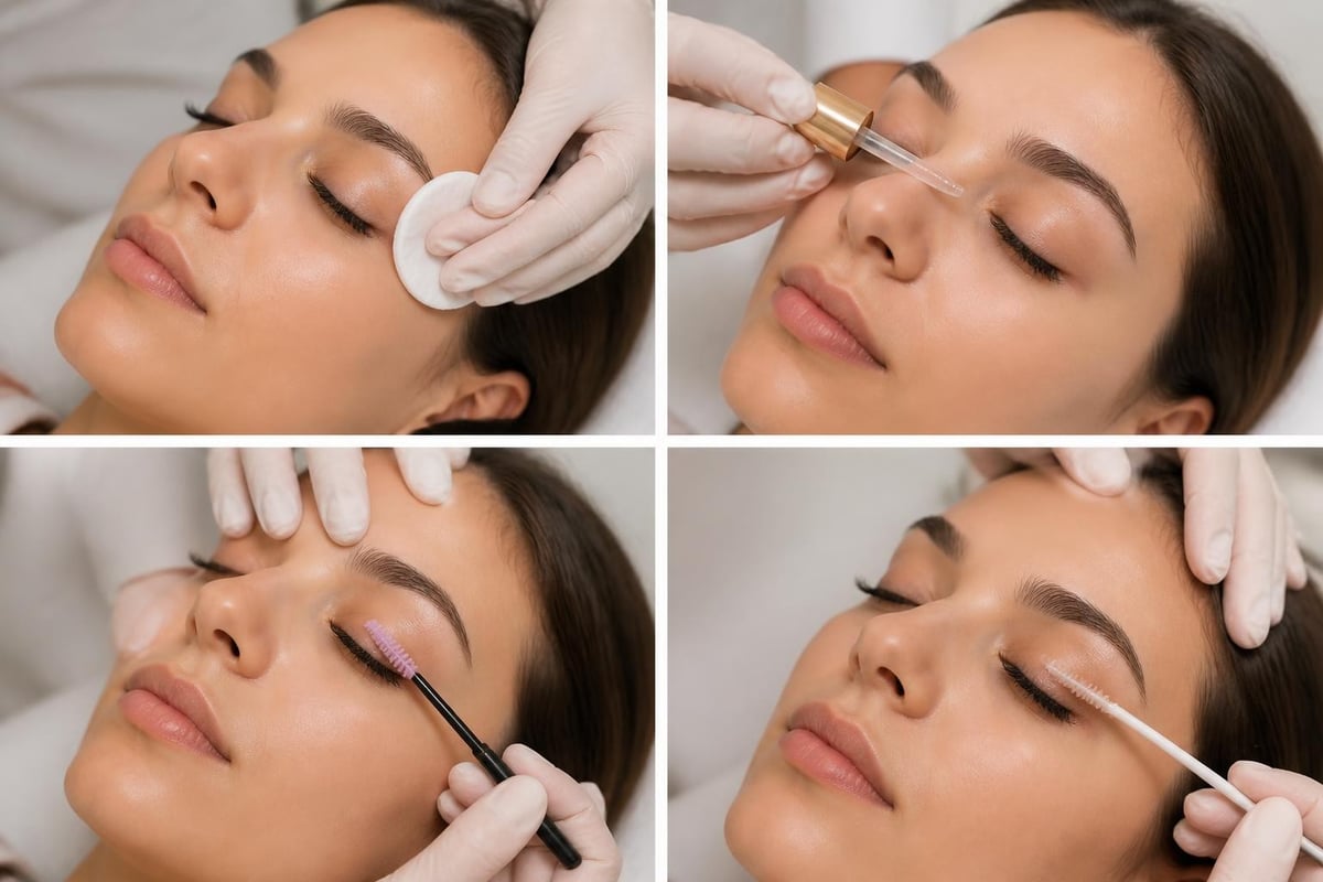 Eyelash and Brow Growth: Professional Guide 2026 3 Professional lash treatment process