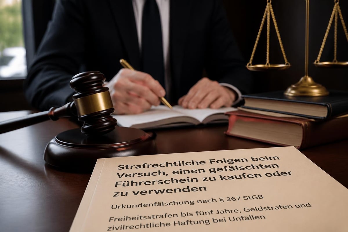 Rechtliche Konsequenzen gefälschter Führerscheine