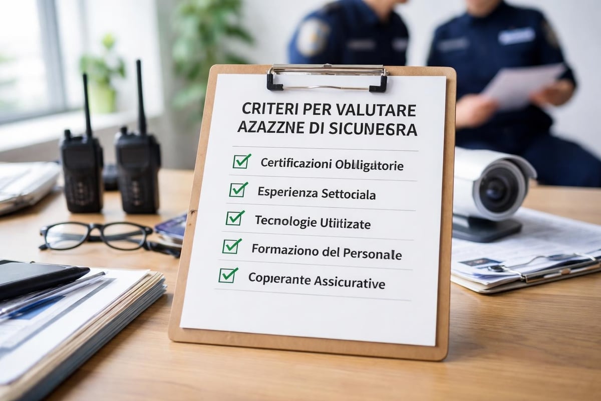Criteri di valutazione aziende vigilanza