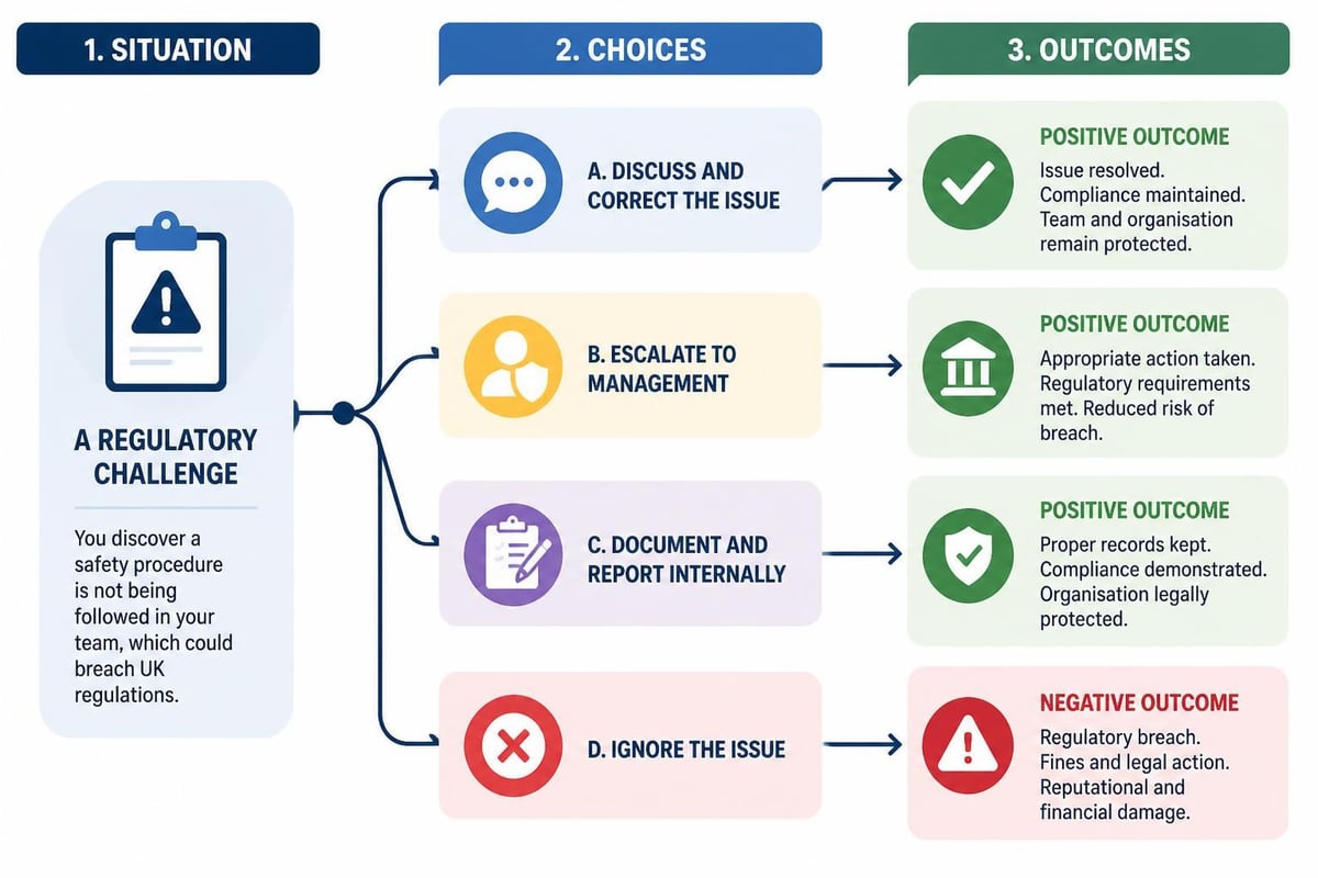 Interactive compliance scenario