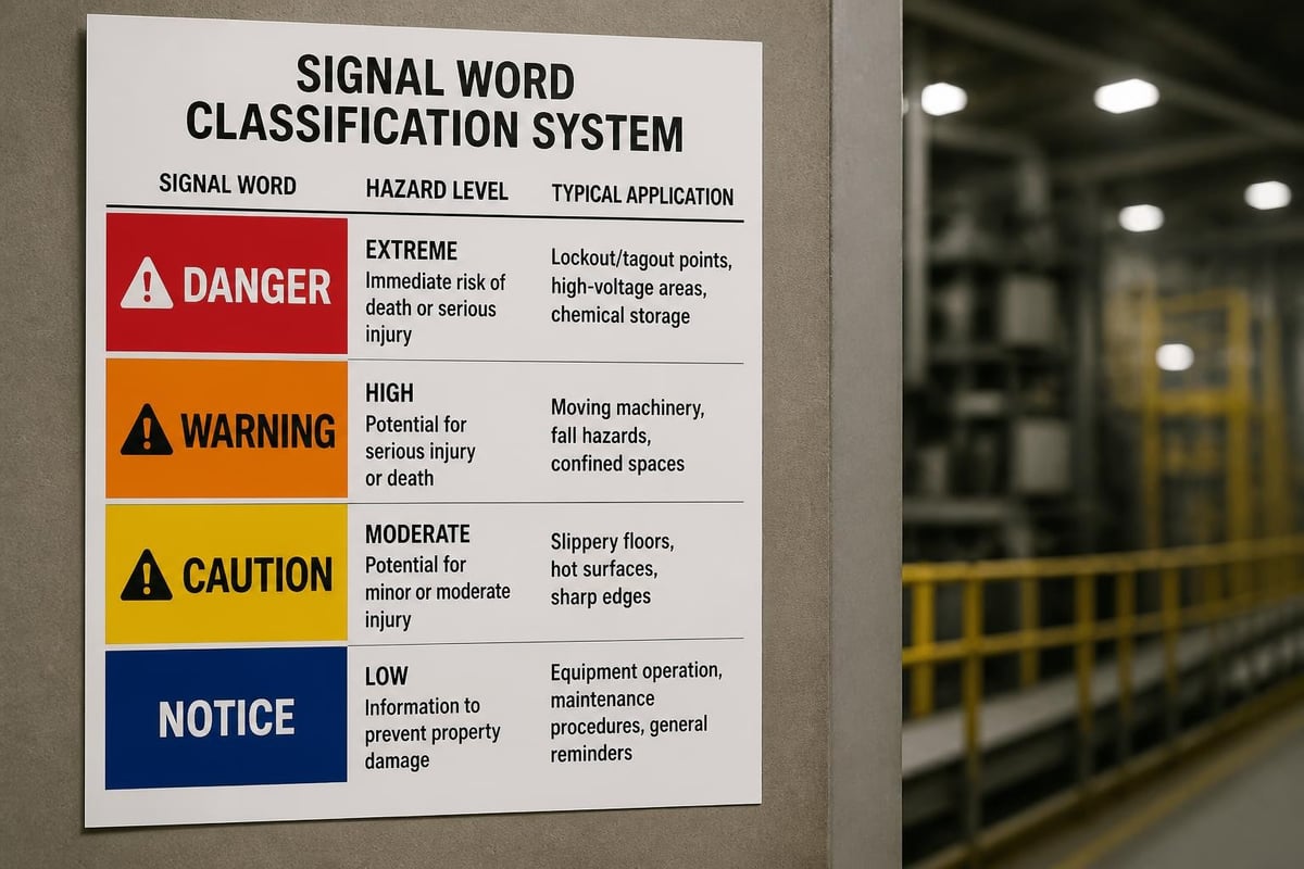 Safety sign hierarchy