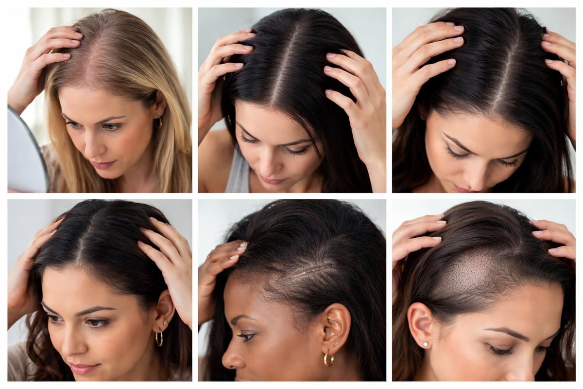 Female hair loss patterns